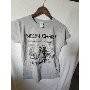 Neon Christ   band  t shirt size Ladies xl sport gray